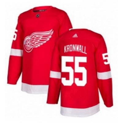 Mens Adidas Detroit Red Wings 55 Niklas Kronwall Authentic Red Home NHL Jersey