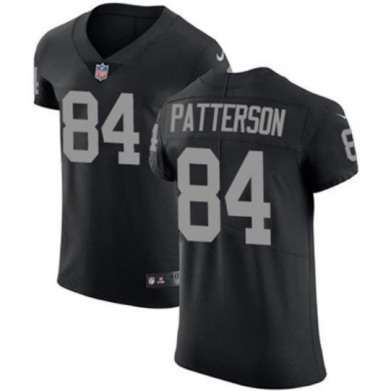 Men Nike Raiders #84 Cordarrelle Patterson Black Team Color Stitched NFL Vapor Untouchable Elite Jersey