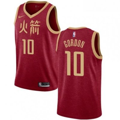 Womens Nike Houston Rockets 10 Eric Gordon Swingman Red NBA Jersey 2018 19 City Edition