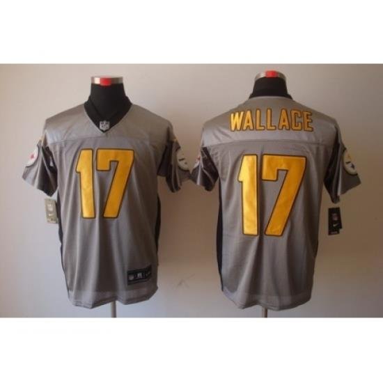 Nike Pittsburgh Steelers 17 Mike Wallace Grey Elite ShadoW NFL Jersey