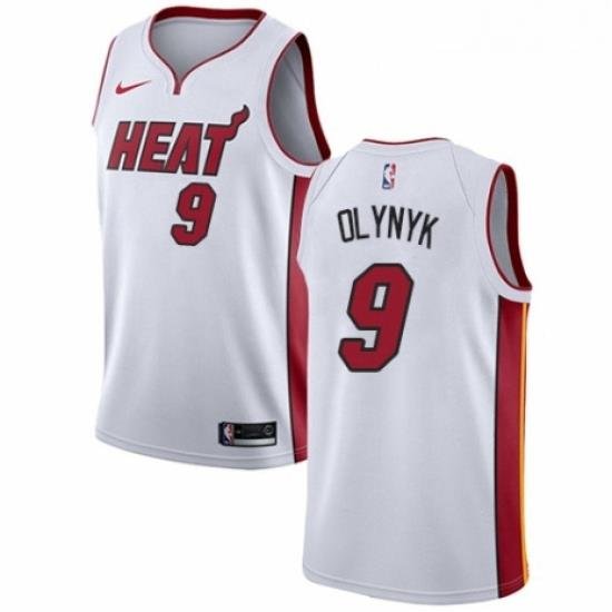 Youth Nike Miami Heat 9 Kelly Olynyk Authentic NBA Jersey Association Edition