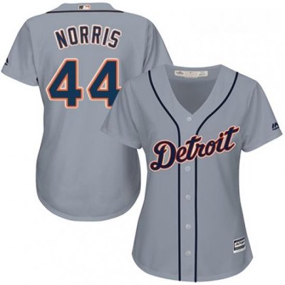 Womens Majestic Detroit Tigers 44 Daniel Norris Replica Grey Road Cool Base MLB Jersey