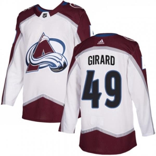 Youth Adidas Colorado Avalanche 49 Samuel Girard Authentic White Away NHL Jersey