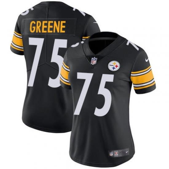 Nike Steelers #75 Joe Greene Black Team Color Womens Stitched NFL Vapor Untouchable Limited Jersey