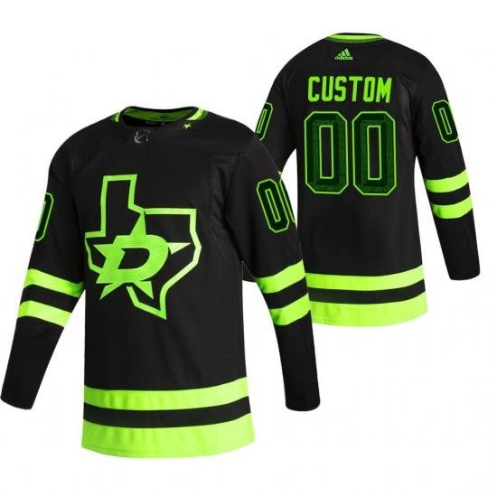 Dallas Stars Custom Black Men Women youth Adidas 2020 21 Alternate Authentic Player NHL Jersey