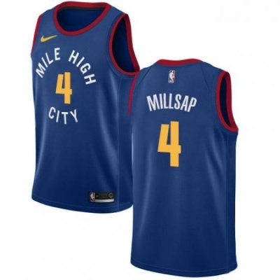 Womens Nike Denver Nuggets 4 Paul Millsap Swingman Light Blue Alternate NBA Jersey Statement Edition