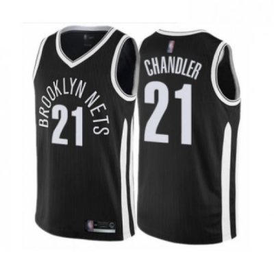 Youth Brooklyn Nets 21 Wilson Chandler Swingman Black Basketball Jersey City Edition