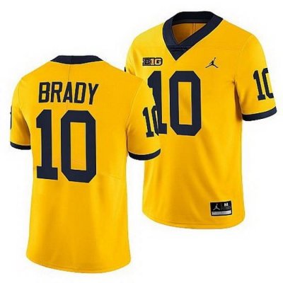 Michigan Wolverines Tom Brady Maize Nfl Alumni Mvp Men Jersey