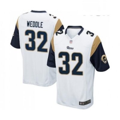 Men Los Angeles Rams 32 Eric Weddle Game White Football Jersey