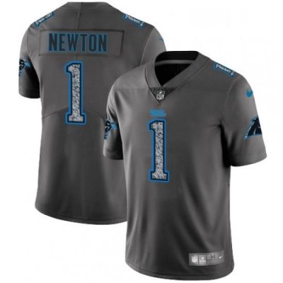 Mens Nike Carolina Panthers 1 Cam NeWton Gray Static Vapor Untouchable Limited NFL Jersey