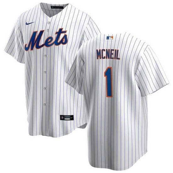 Men NeW York Mets 1 Jeff McNeil White Cool Base Stitched Jersey