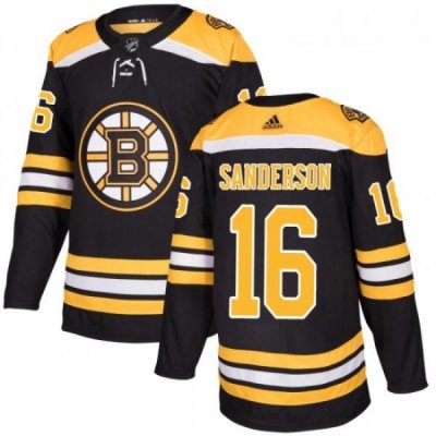 Youth Adidas Boston Bruins 16 Derek Sanderson Premier Black Home NHL Jersey