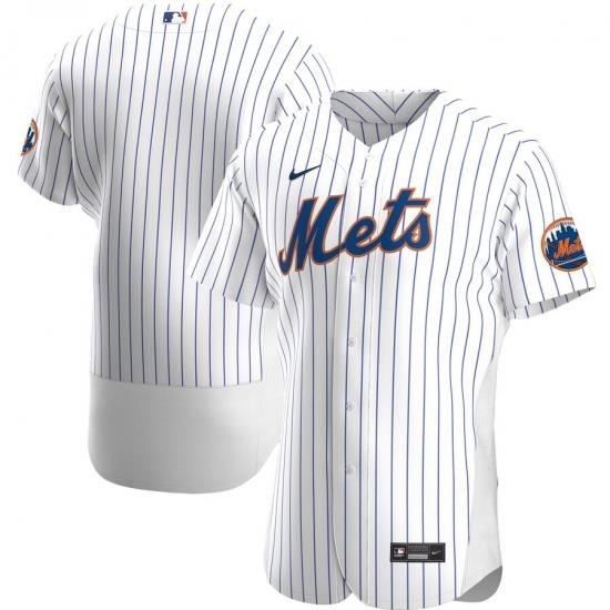 Men NeW York Mets Men Nike White Home 2020 Flex Base Official Team MLB Jersey