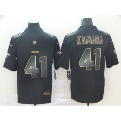 Nike Saints 41 Alvin Kamara Black Gold Vapor Untouchable Limited Jersey