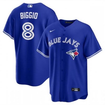 Men Toronto Blue Jays 8 Cavan Biggio Royal Cool Base Stitched Jersey