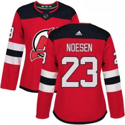 Womens Adidas New Jersey Devils 23 Stefan Noesen Authentic Red Home NHL Jersey