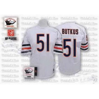 Chicago Bears 51 BUTKUS white mitchell and ness Jerseys