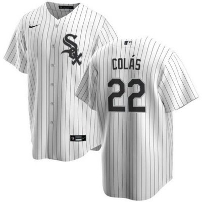 Men Chicago White Sox 22 Oscar Col E1s White Cool Base Stitched Jersey