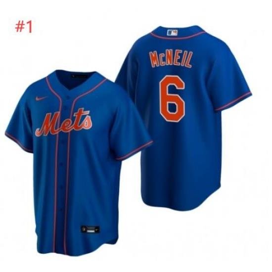 Mens Nike NeW York Mets 1 Jeff McNeil Royal Alternate Stitched Baseball Jersey