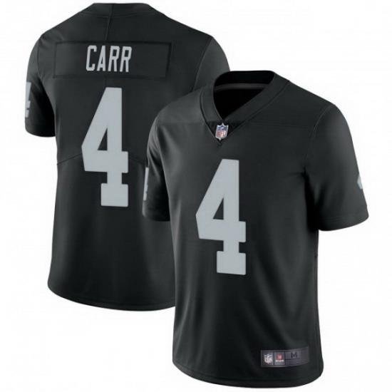 Men Las Vegas Raiders 4 Derek Carr Black Vapor Untouchable Limited Jersey