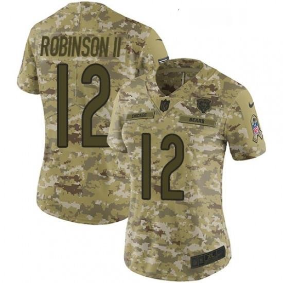 Womens Nike Chicago Bears 12 Allen Robinson Limited Camo 2018 Salute to Service NFL Jersey