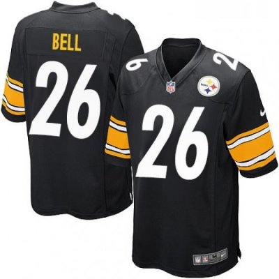 Mens Nike Pittsburgh Steelers 26 LeVeon Bell Game Black Team Color NFL Jersey