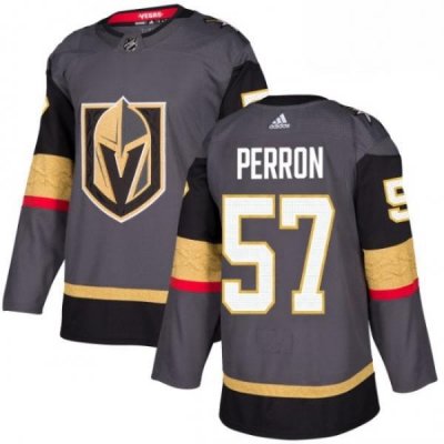 Youth Adidas Vegas Golden Knights 57 David Perron Authentic Gray Home NHL Jersey