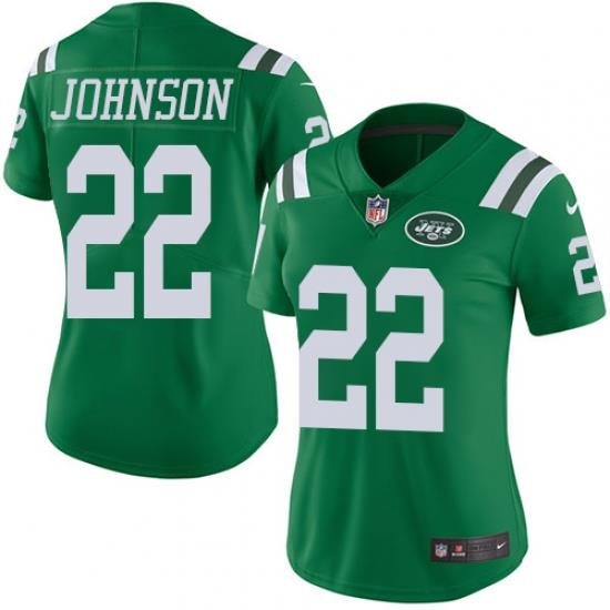 Nike Jets #22 Trumaine Johnson Green Womens Stitched NFL Limited Rush Jersey