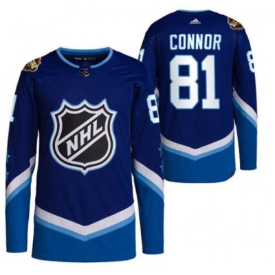 Men Winnipeg Jets 81 Kyle Connor 2022 All Star Blue Stitched Jersey