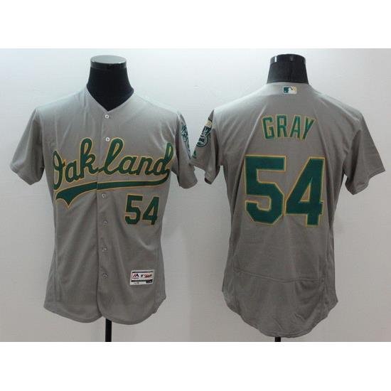 Men Oakland Athletics 54 Gray Grey Elite 2021 MLB Jerseys