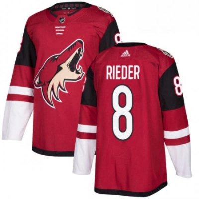 Youth Adidas Arizona Coyotes 8 Tobias Rieder Authentic Burgundy Red Home NHL Jersey