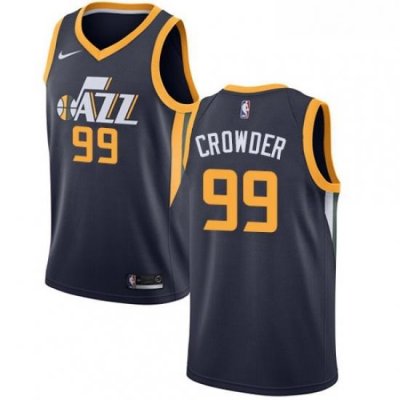 Youth Nike Utah Jazz 99 Jae Crowder Swingman Navy Blue Road NBA Jersey Icon Edition