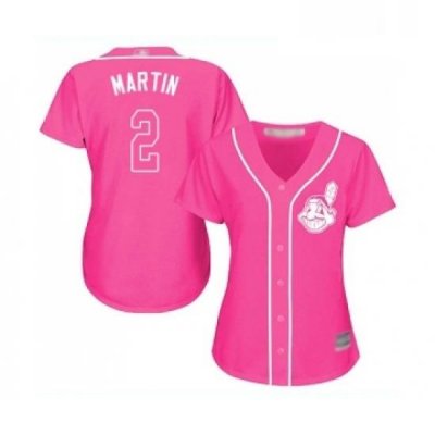 Womens Cleveland Indians 2 Leonys Martin Replica Pink Fashion Cool Base Baseball Jersey