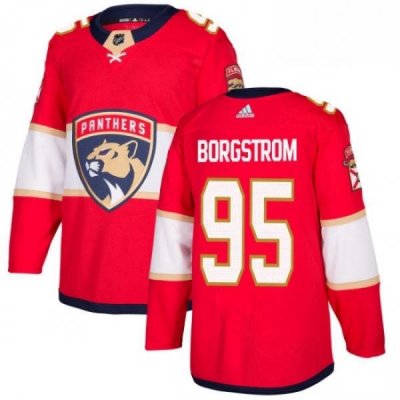 Mens Adidas Florida Panthers 95 Henrik Borgstrom Premier Red Home NHL Jersey