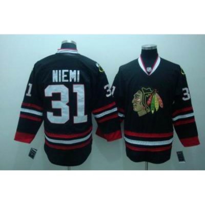 chicago blackhawks #31 antti niemi black jersey