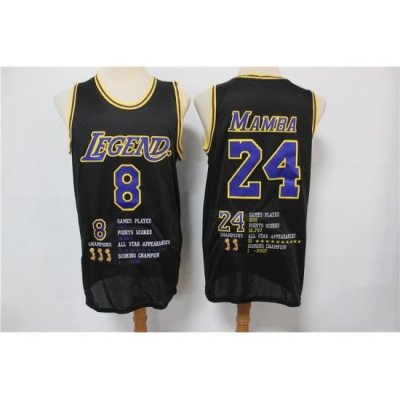 Los Angeles Lakers 8  2624 Kobe Bryant Black Nike Mamba Swingman Fashion Jersey