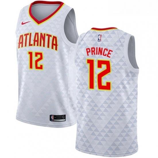 Womens Nike Atlanta Hawks 12 Taurean Prince Swingman White NBA Jersey Association Edition