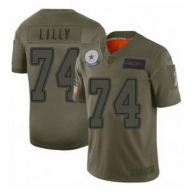 Youth Dallas Cowboys 74 Bob Lilly Limited Camo 2019 Salute to Service Football Jersey