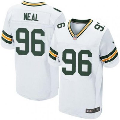 Nike Packers #96 Mike Neal White Mens Stitched NFL Elite Jersey