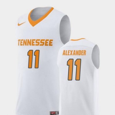 Men Tennessee Volunteers Kyle Alexander White Replica College Basketball Jersey