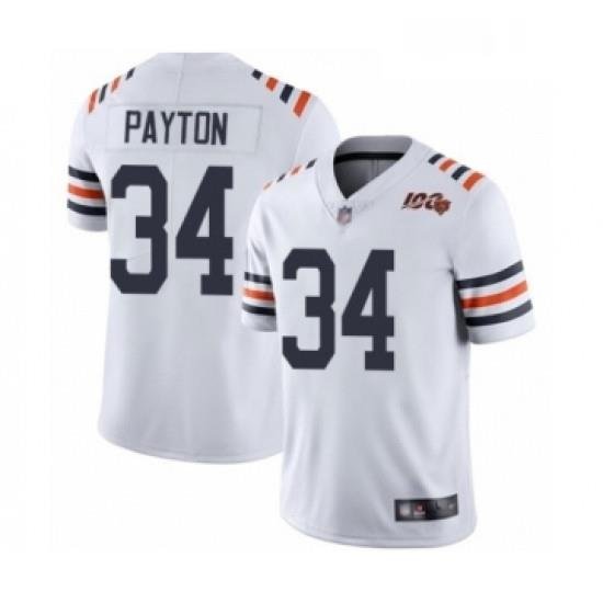 Youth Chicago Bears 34 Walter Payton White 100th Season Limited Football Jersey