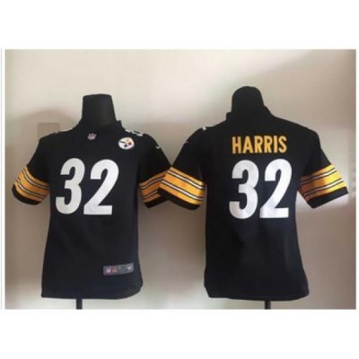 Youth Nike Steelers #32 Franco Harris Black Team Color NFL Elite Jersey