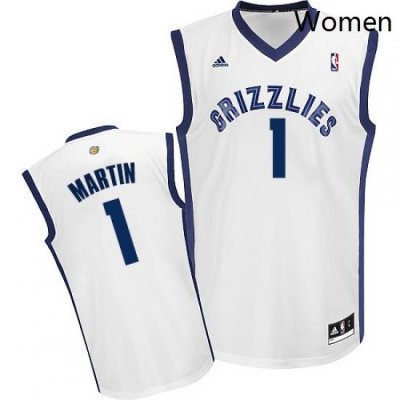 Womens Adidas Memphis Grizzlies 1 Jarell Martin Swingman White Home NBA Jersey