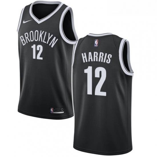 Youth Nike Brooklyn Nets 12 Joe Harris Swingman Black NBA Jersey Icon Edition