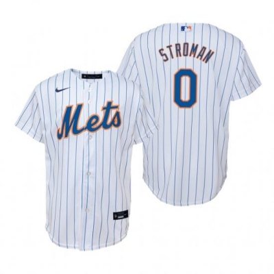 Mens Nike NeW York Mets 0 Marcus Stroman White Home Stitched Baseball Jersey