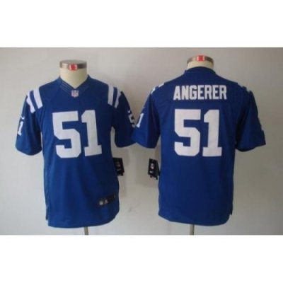 Youth Nike NFL Indianapolis Colts #51 Pat Angerer Blue Limited Jerseys