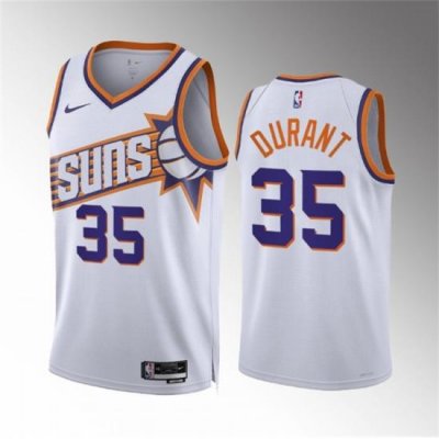 Men Phoenix Suns 35 Kevin Durant White Association Edition Stitched Basketball Jersey