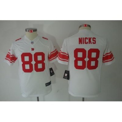 Youth Nike NeW York Giants 88# Hakeem Nicks White Limited Jerseys