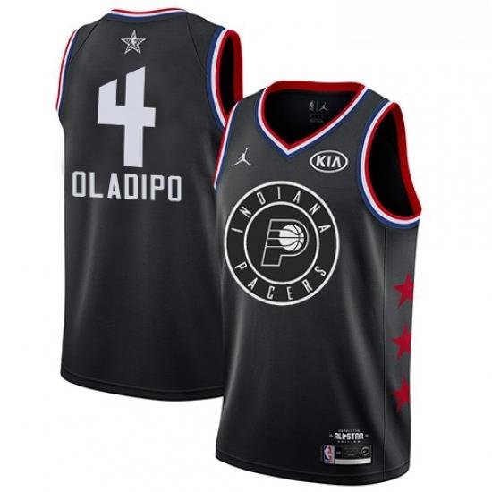 Youth Nike Indiana Pacers 4 Victor Oladipo Black NBA Jordan Swingman 2019 All Star Game Jersey