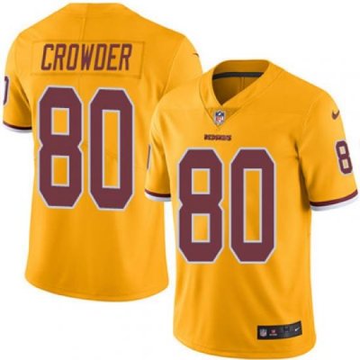 Youth Nike Redskins #80 Jamison Crowder Gold Stitched NFL Limited Rush Jersey